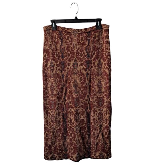 Peruvian Connection Tapestry Maxi Skirt Pull On Boho Gypsy Multi Women's Size L - Picture 2 of 10
